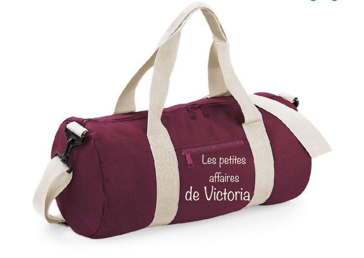 Sac de voyage bordeau/écru
