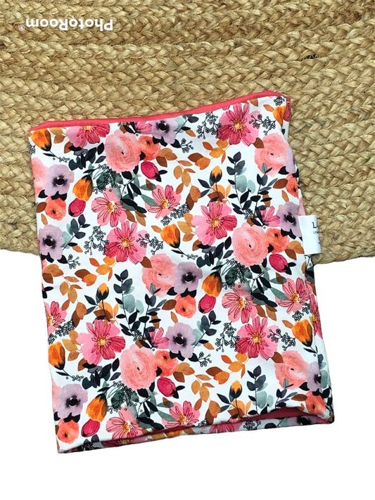 Snood fleuri pink