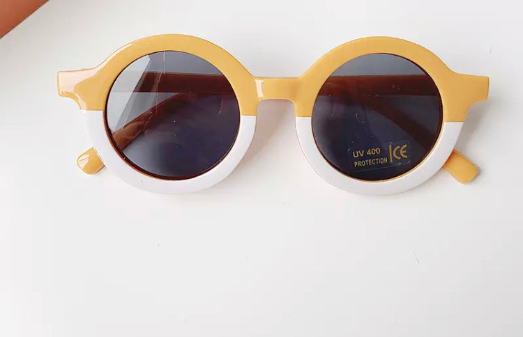Lunettes solaires bicolores jaune