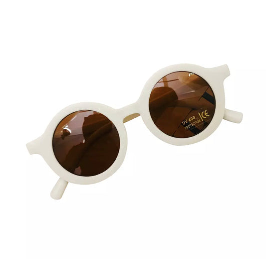 Lunettes solaires unies crème